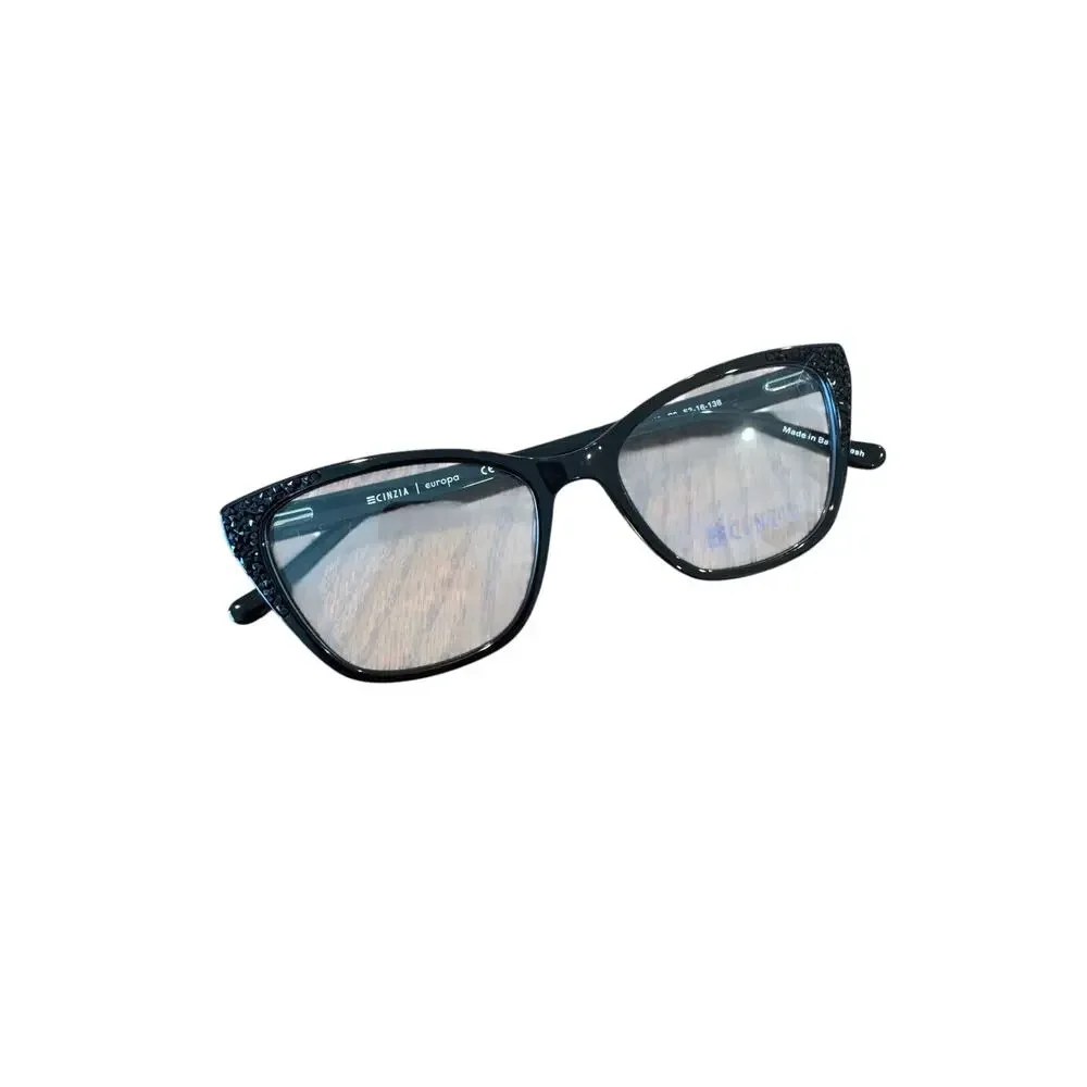 NEW Cinzia Black rhinestone Cat eye Ophthalmic 5149 Eyeglasses